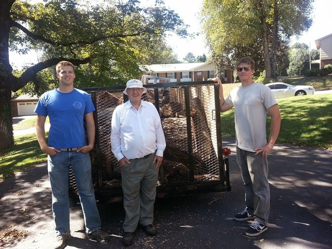 local landscaping company. A picture of the original Ray Lawns owners, the two brothers.