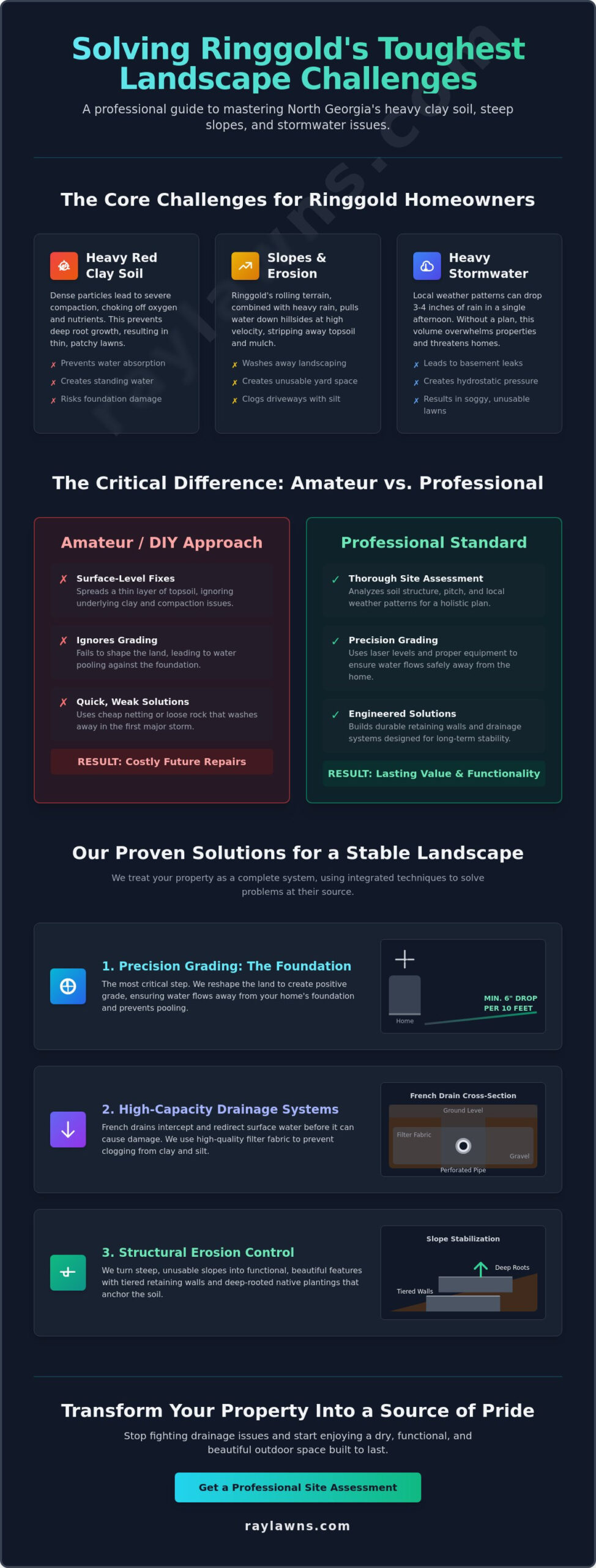 Professional Landscapers in Ringgold, GA: Quality Lawns & Hardscapes - Infographic