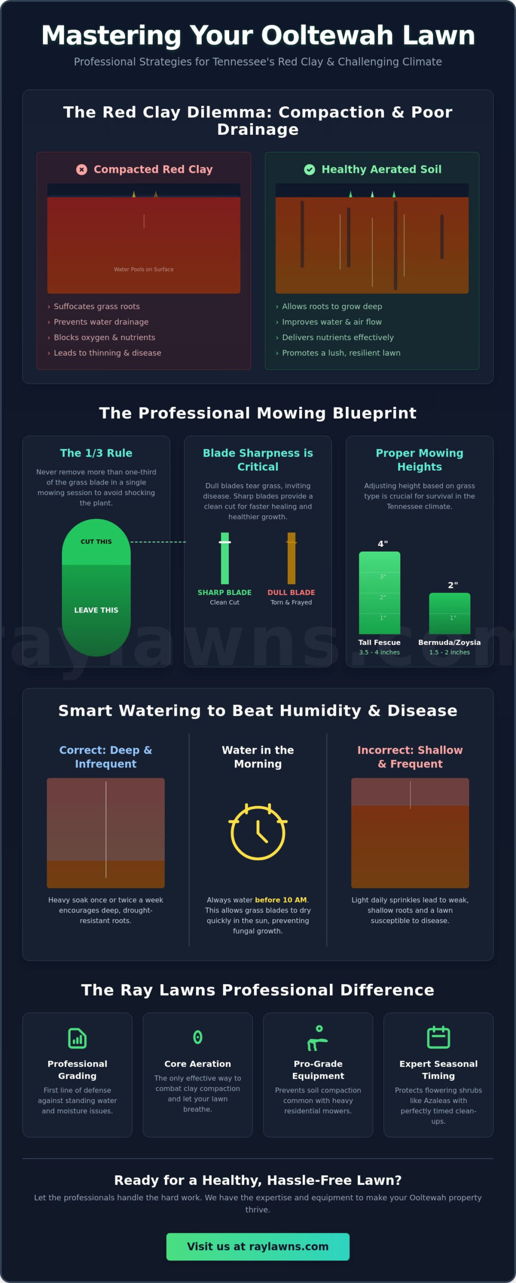 Professional Lawn Maintenance in Ooltewah, TN: The Expert Contractor’s Guide - Infographic
