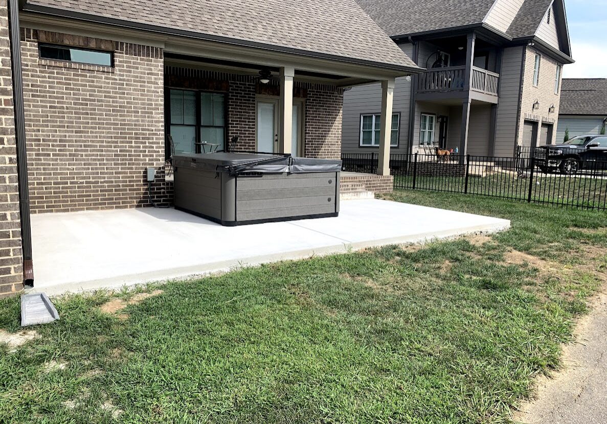 Before privacy tree installation in Ooltewah