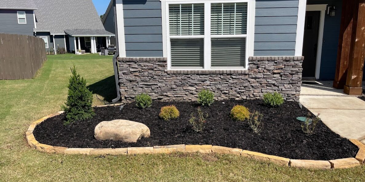 Finished landscaping project in Apison