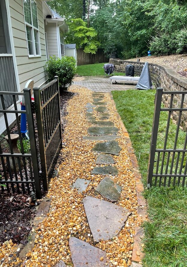 After French Drain Installation in Collegedale