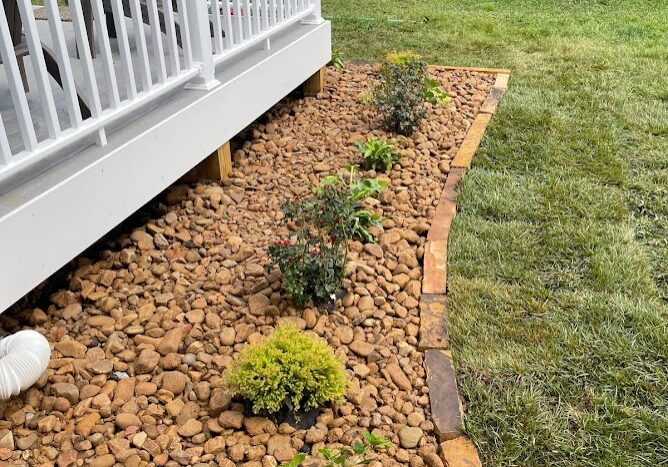 River Rock Flowerbed in Ooltewah