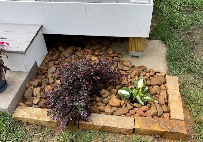 Using River Rock to keep weeds at bay